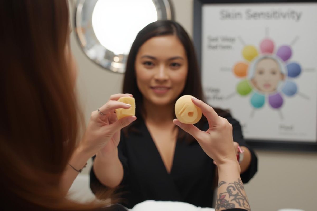 woman holding different types of wax