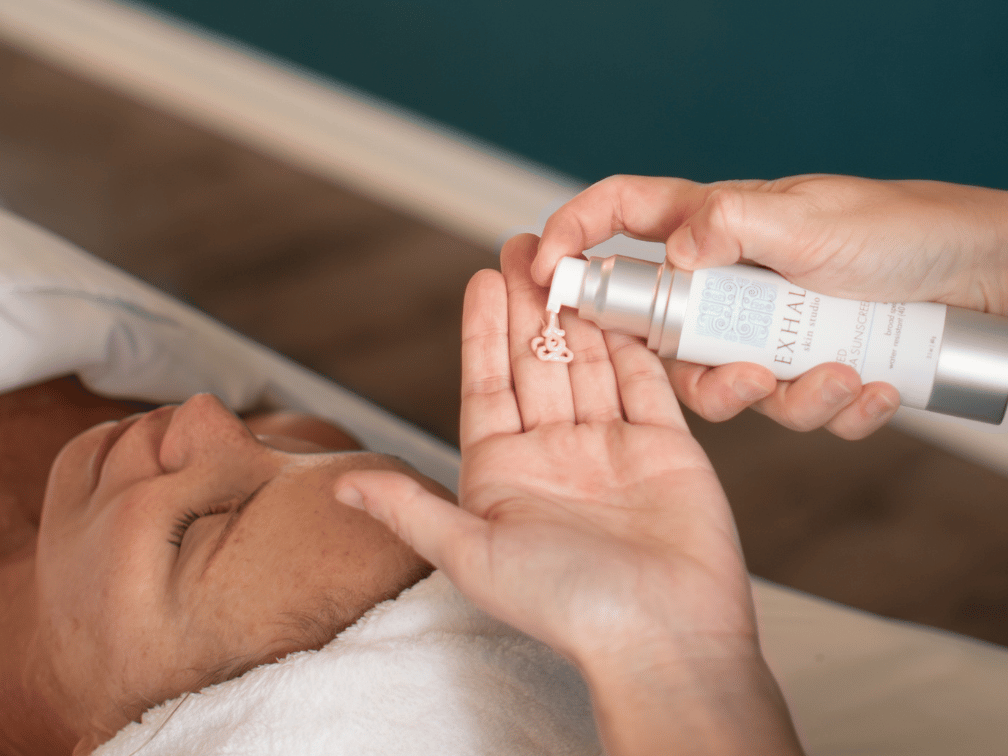 Professional skincare routine for acne treatment in Leawood KS using customized products for clear skin