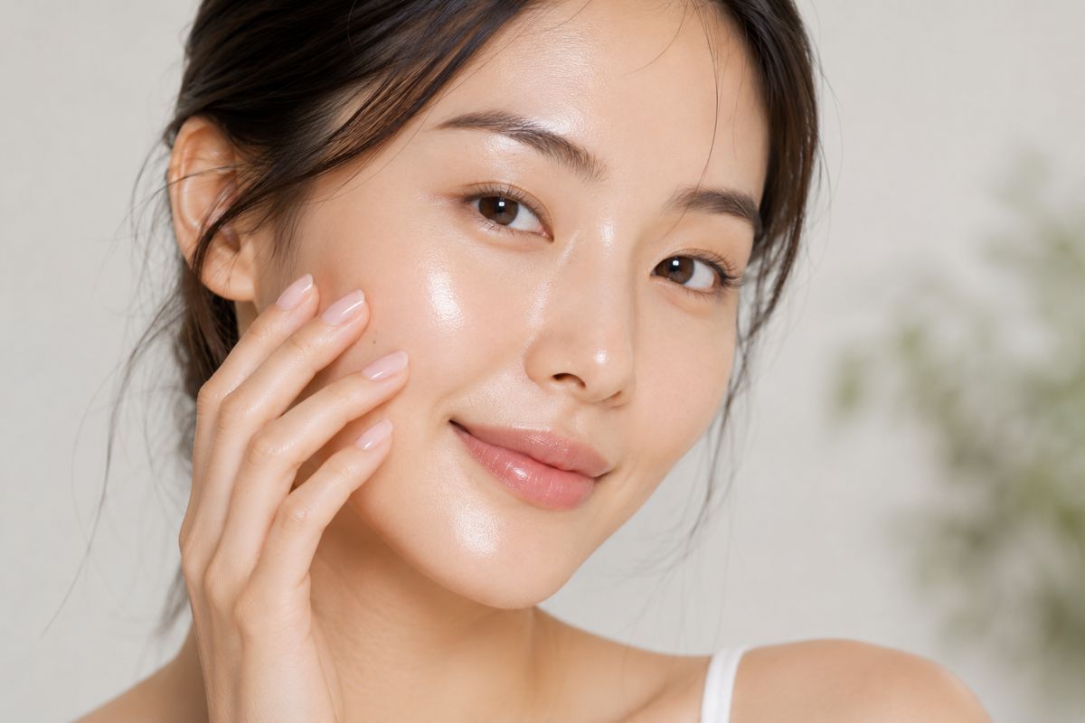 Hydrated healthy skin supported by a balanced Korean skincare routine
