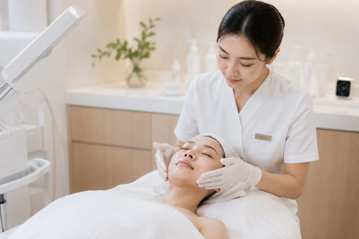 Professional facial treatment supporting long-term healthy skin