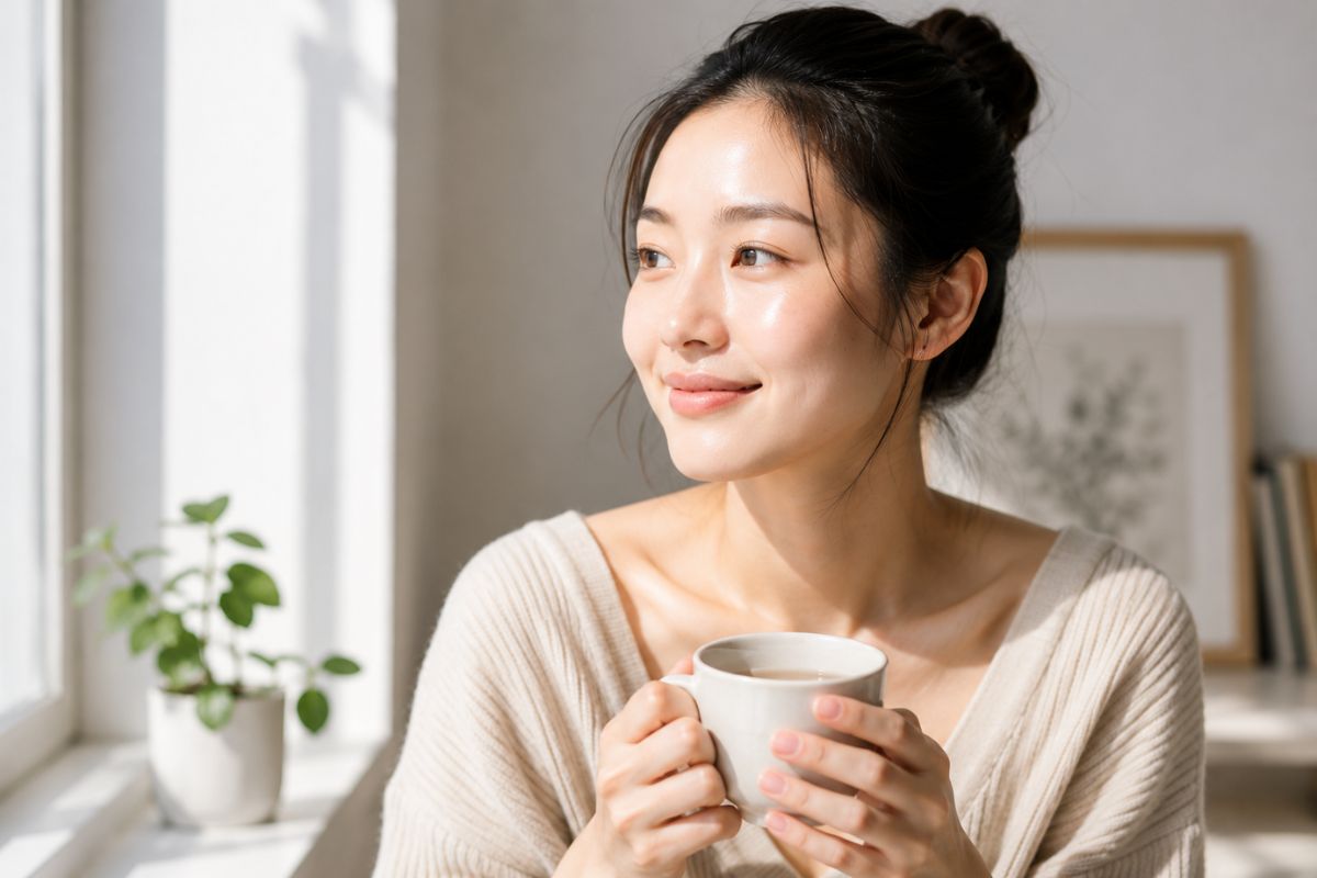 Healthy glowing skin achieved through consistent skincare habits